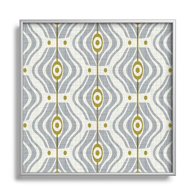 Heather Dutton Bungalow Grey Square Metal Framed Art Print