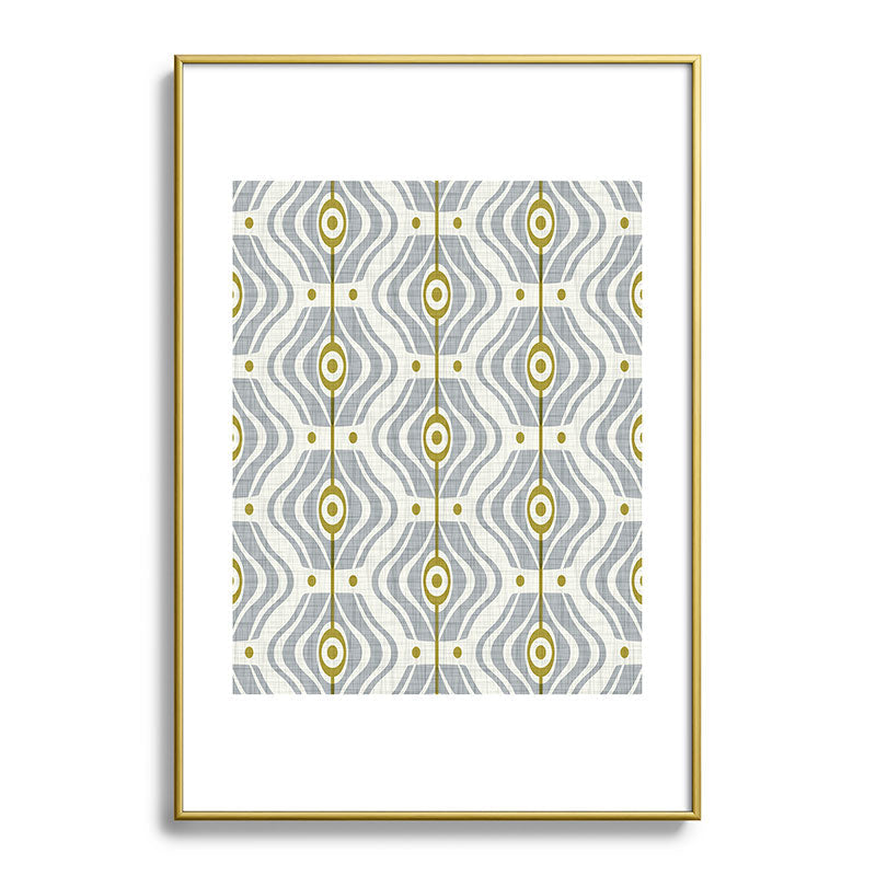 Heather Dutton Bungalow Grey Metal Framed Art Print