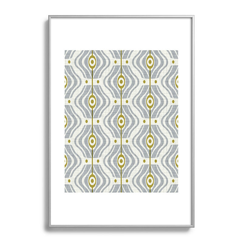 Heather Dutton Bungalow Grey Metal Framed Art Print
