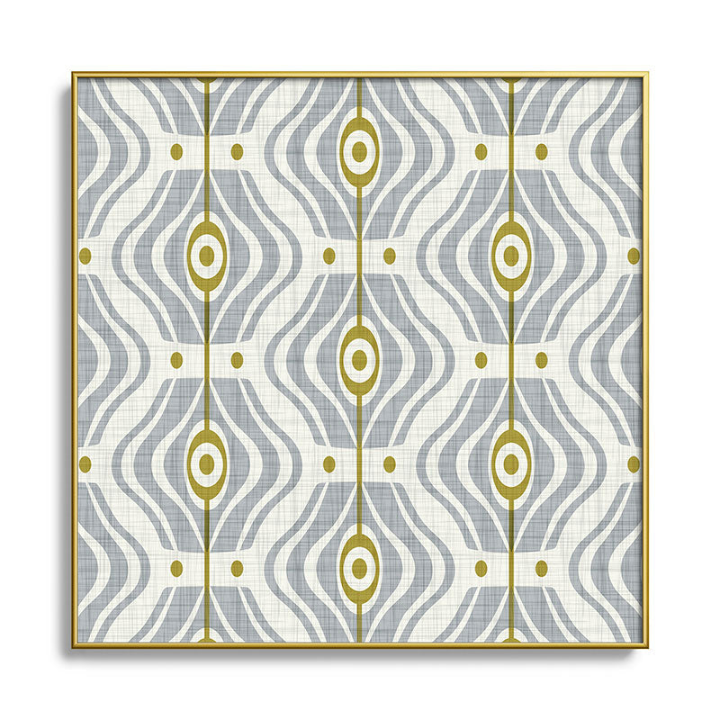 Heather Dutton Bungalow Grey Square Metal Framed Art Print