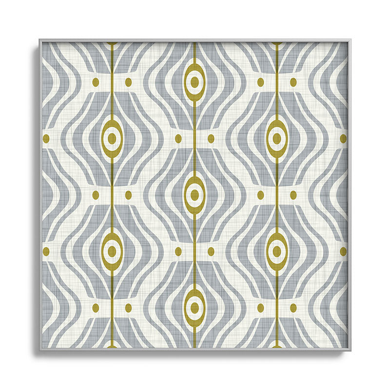 Heather Dutton Bungalow Grey Square Metal Framed Art Print