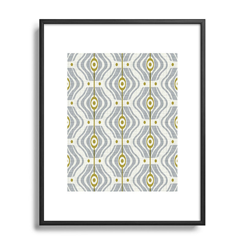 Heather Dutton Bungalow Grey Metal Framed Art Print