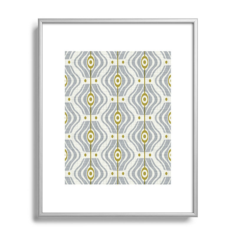 Heather Dutton Bungalow Grey Metal Framed Art Print