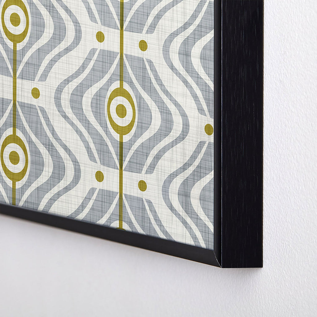 Heather Dutton Bungalow Grey Square Metal Framed Art Print