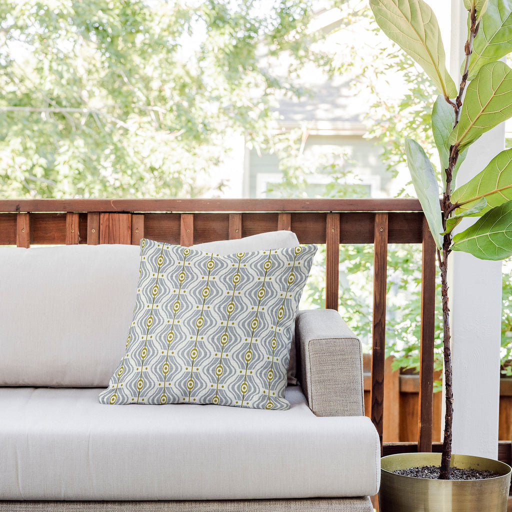 Heather Dutton Bungalow Grey Outdoor Throw Pillow