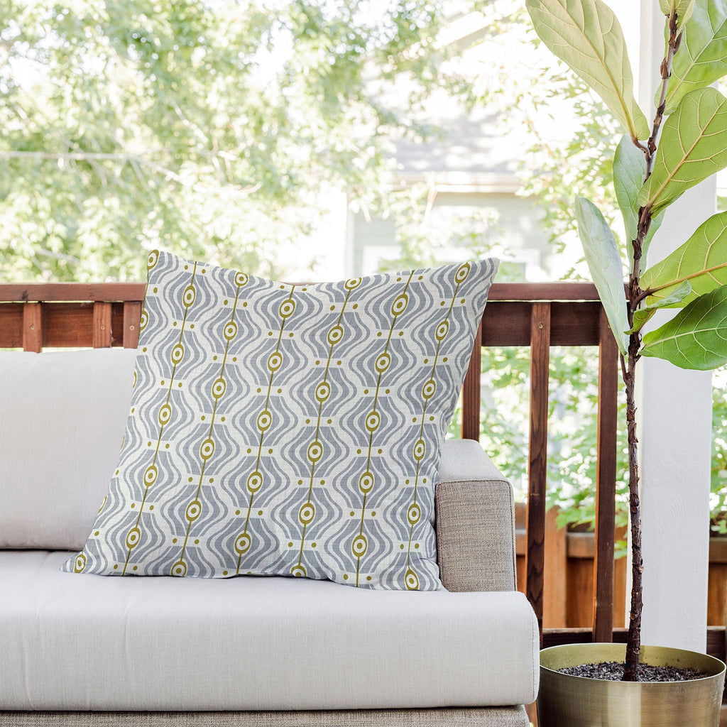 Heather Dutton Bungalow Grey Outdoor Throw Pillow