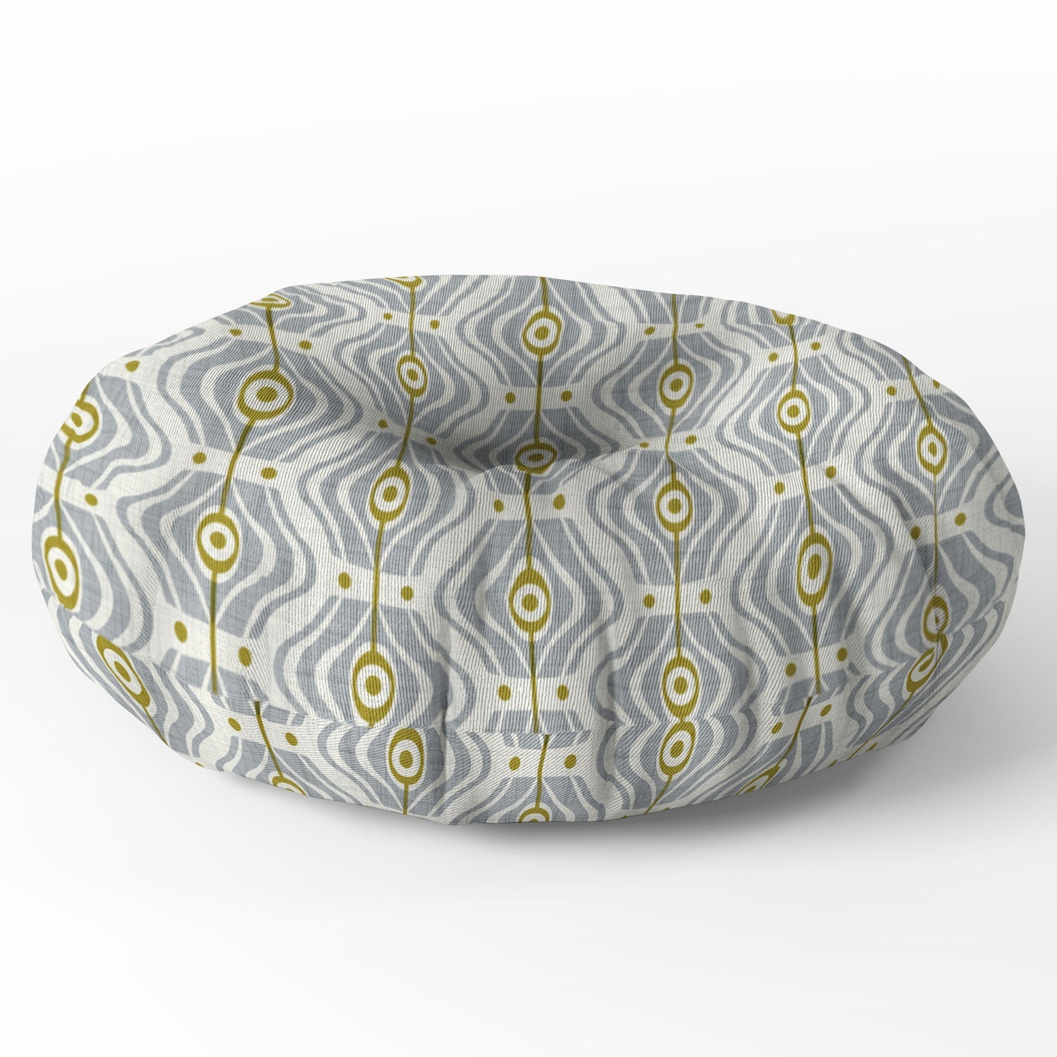 Heather Dutton Bungalow Grey Floor Pillow Round