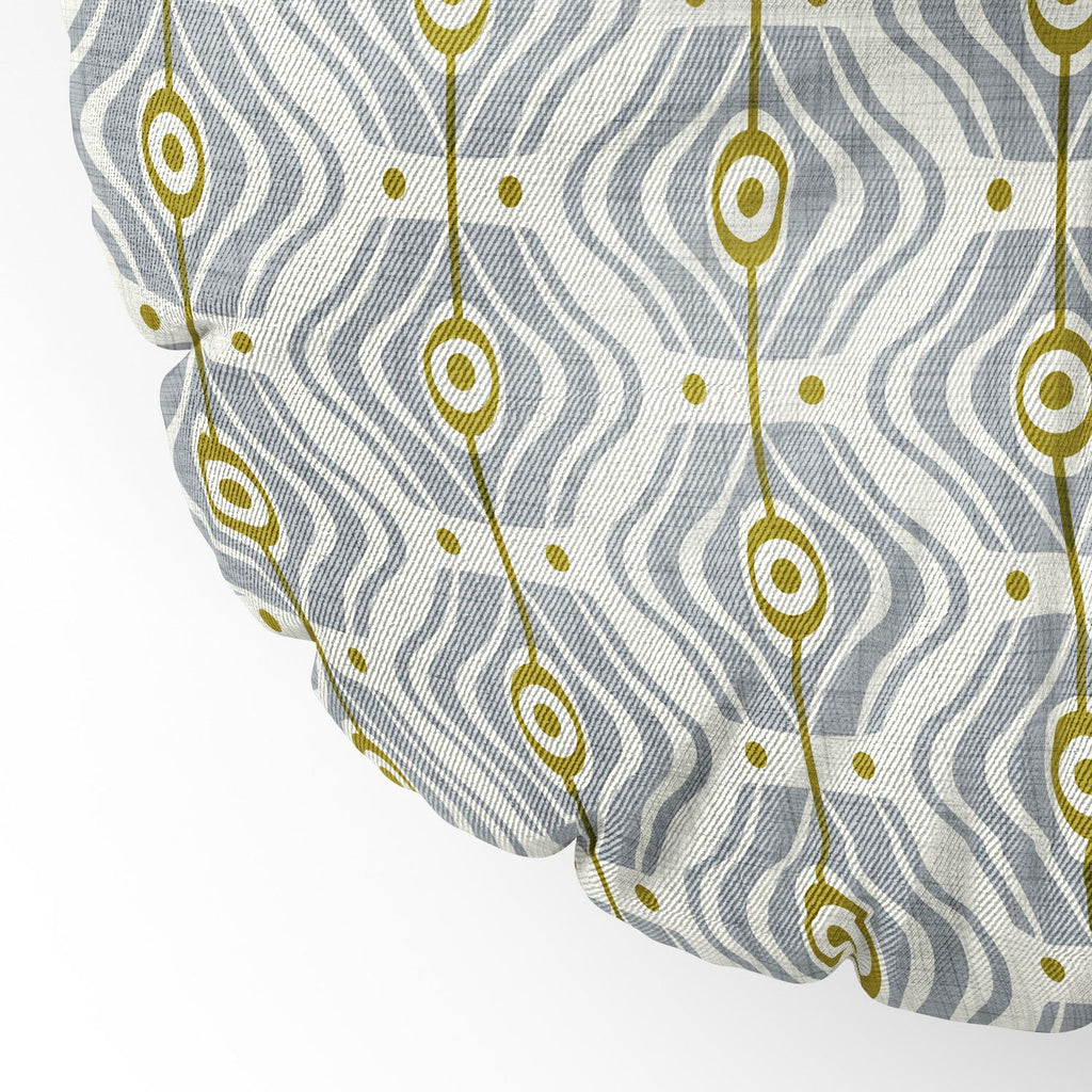 Heather Dutton Bungalow Grey Floor Pillow Round