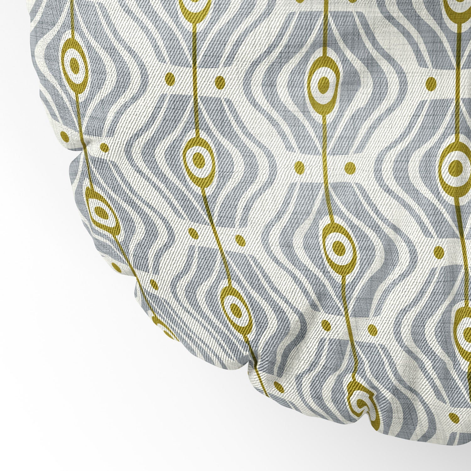 Heather Dutton Bungalow Grey Floor Pillow Round