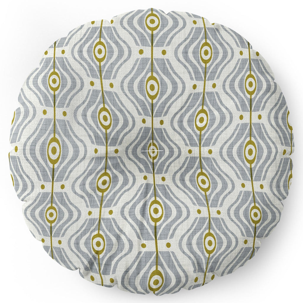 Heather Dutton Bungalow Grey Floor Pillow Round