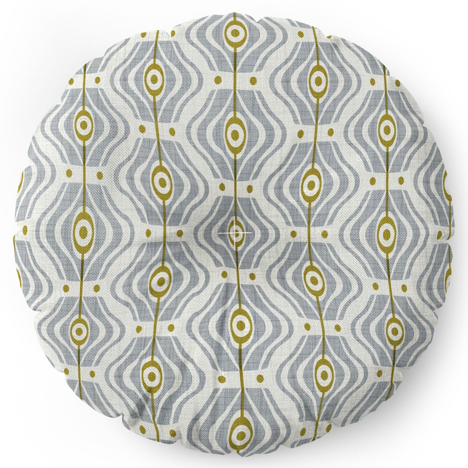 Heather Dutton Bungalow Grey Floor Pillow Round