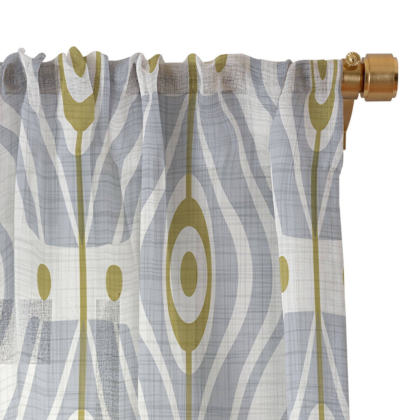 Heather Dutton Bungalow Grey Sheer Window Curtain