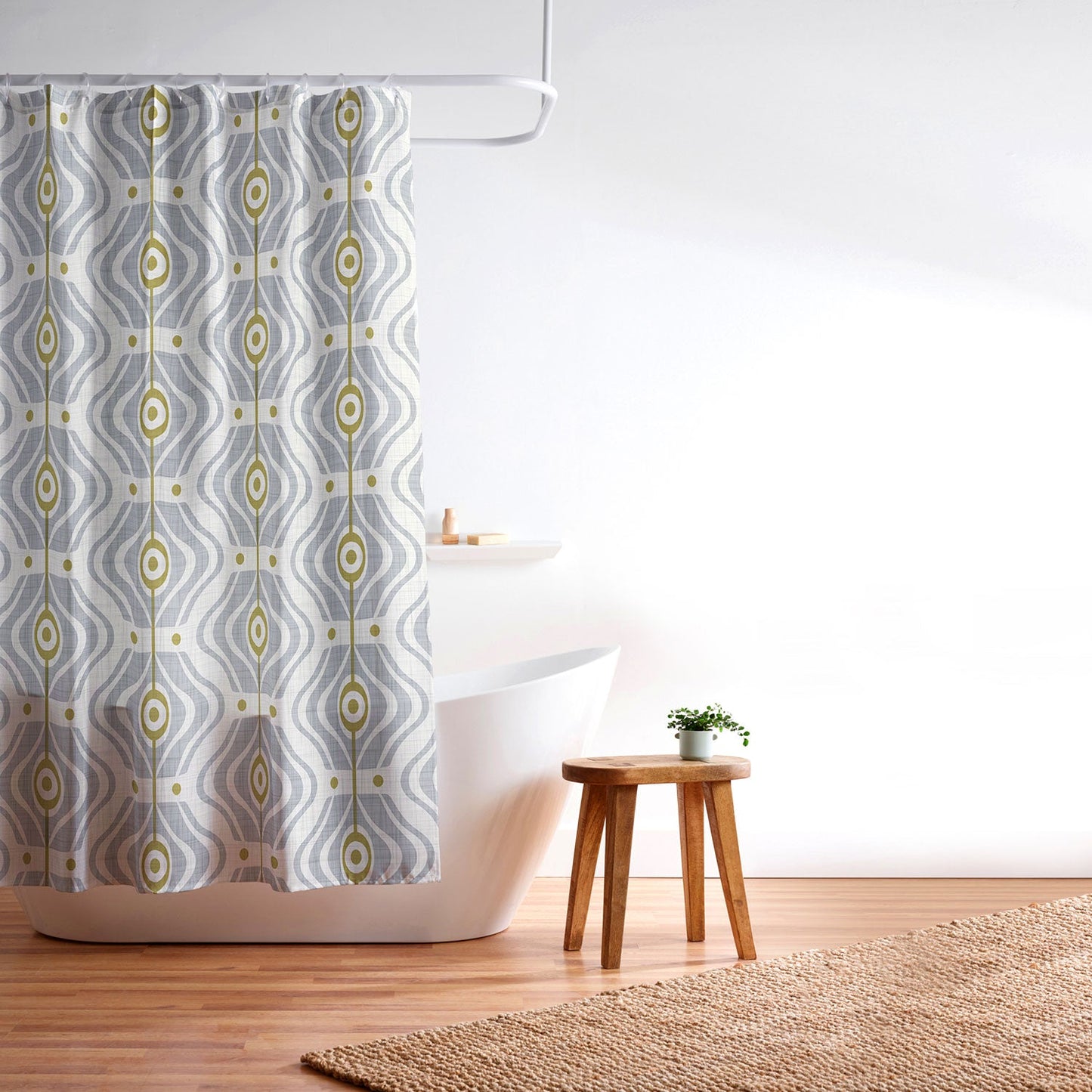 Heather Dutton Bungalow Grey Shower Curtain