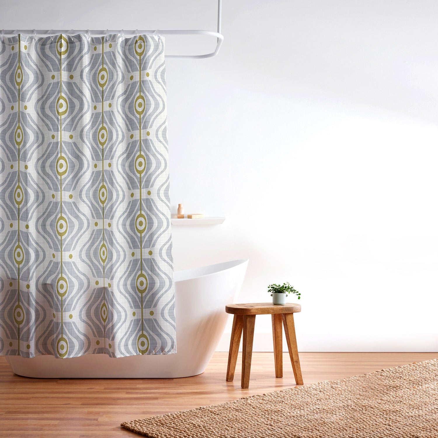 Heather Dutton Bungalow Grey Shower Curtain