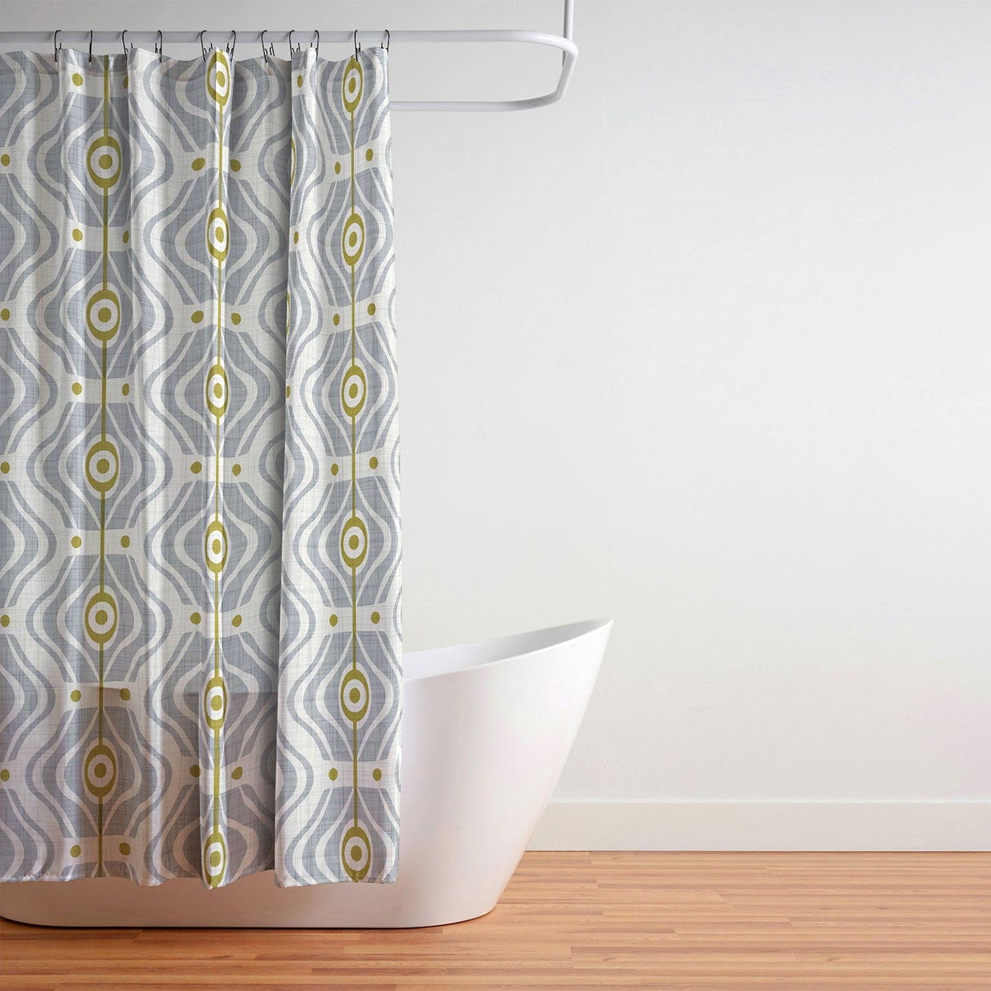 Heather Dutton Bungalow Grey Shower Curtain