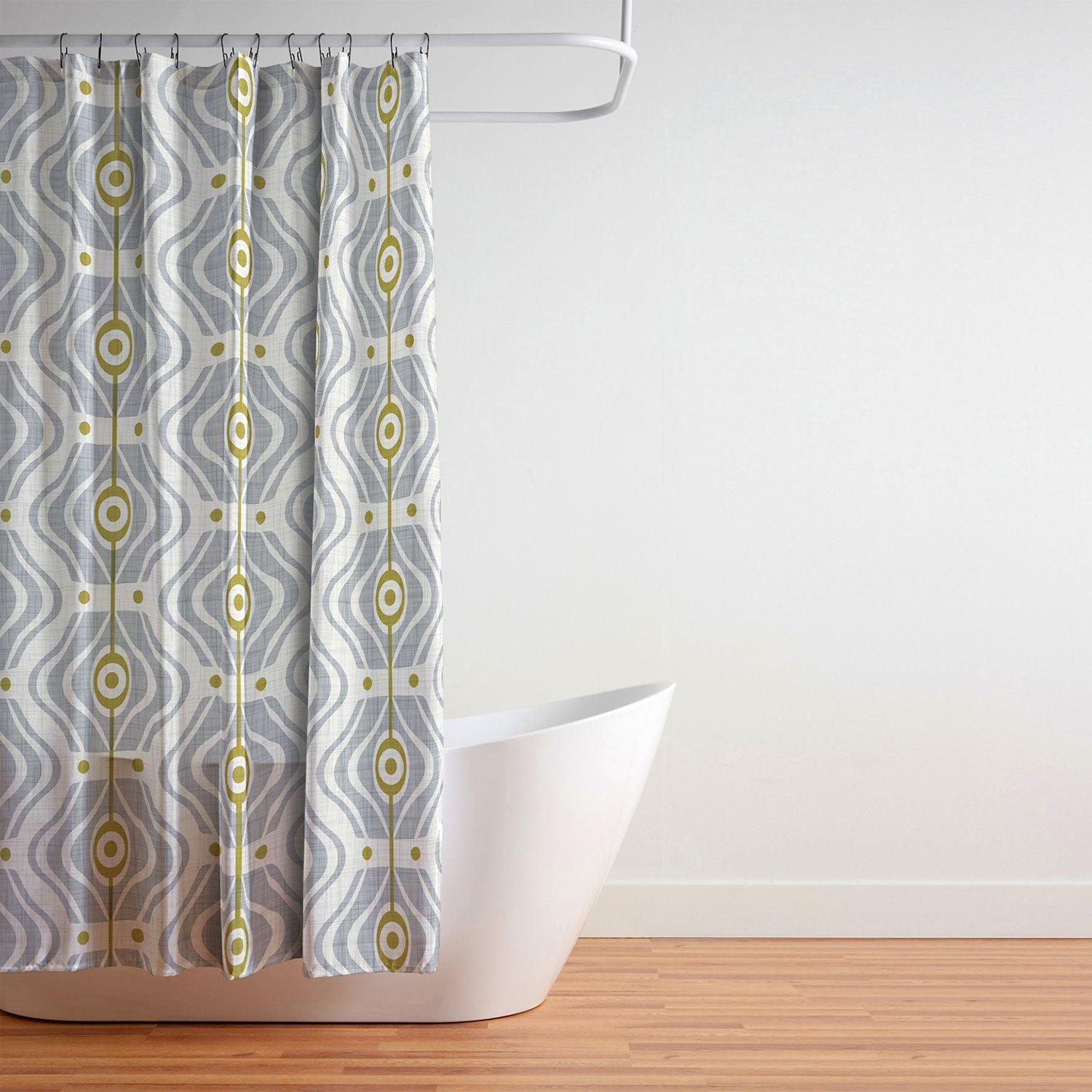 Heather Dutton Bungalow Grey Shower Curtain