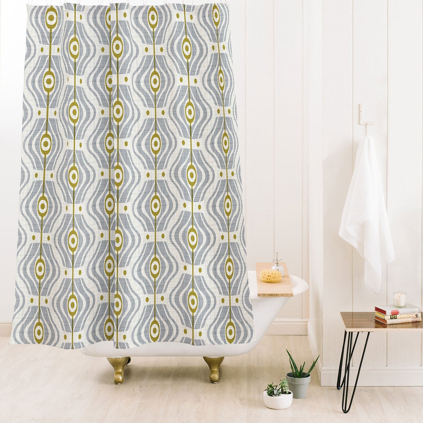 Heather Dutton Bungalow Grey Shower Curtain
