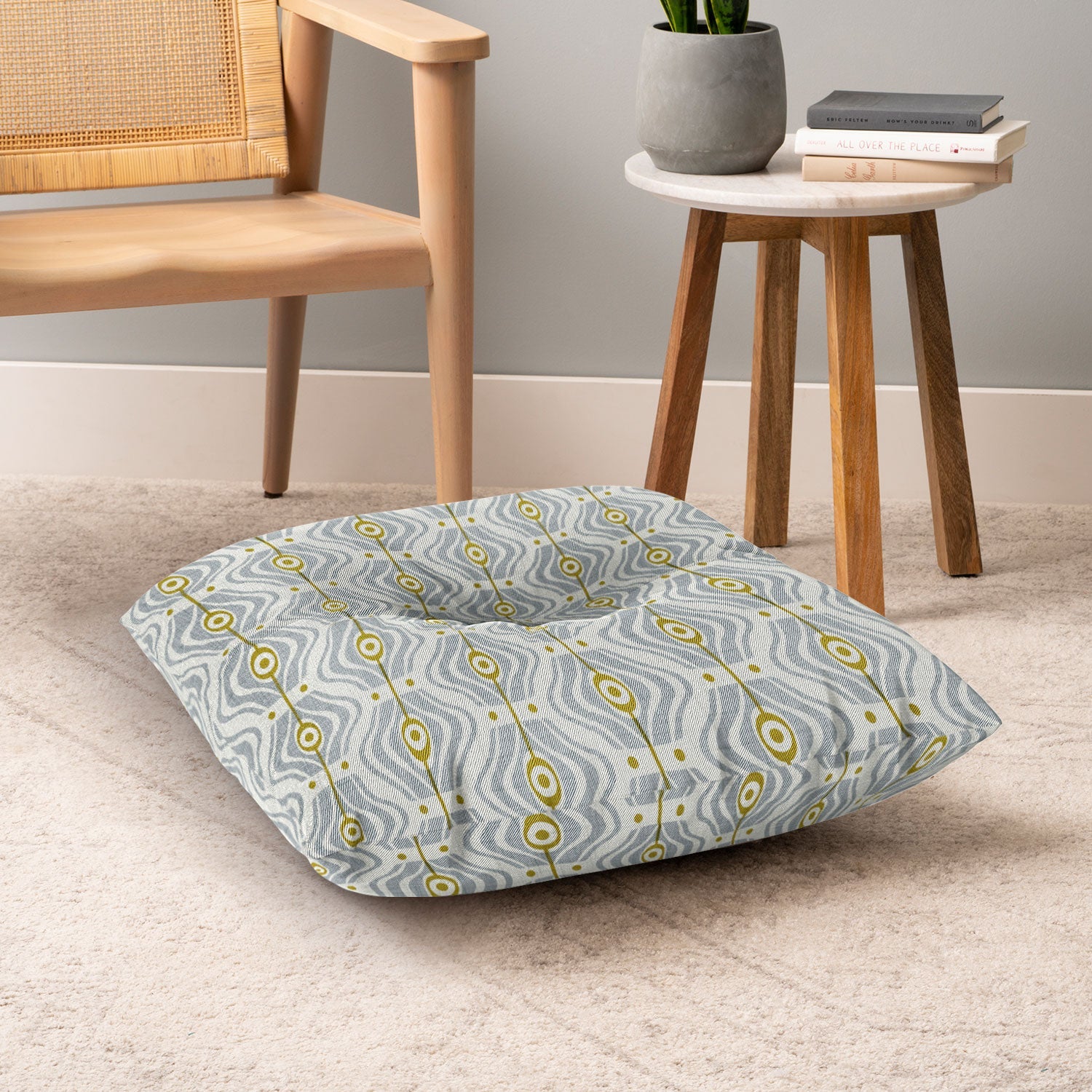Heather Dutton Bungalow Grey Floor Pillow Square