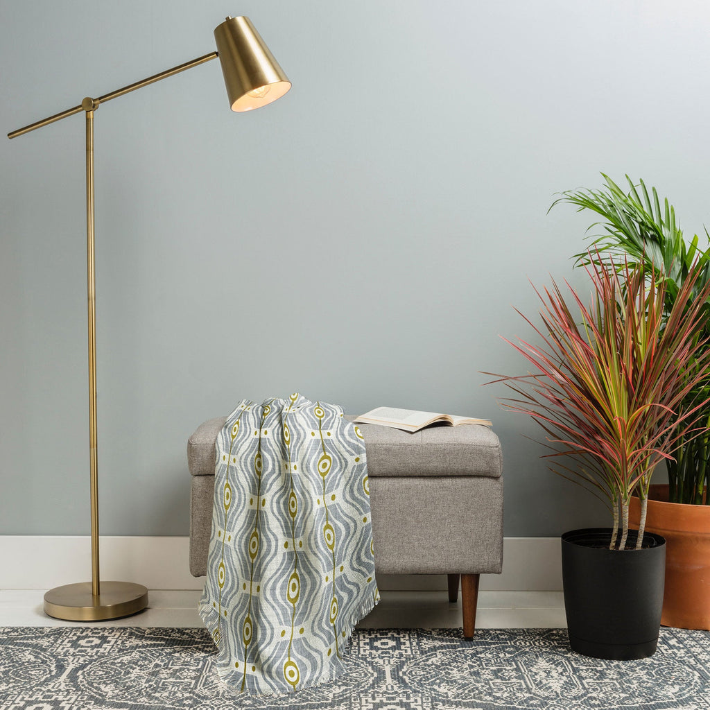 Heather Dutton Bungalow Grey Throw Blanket
