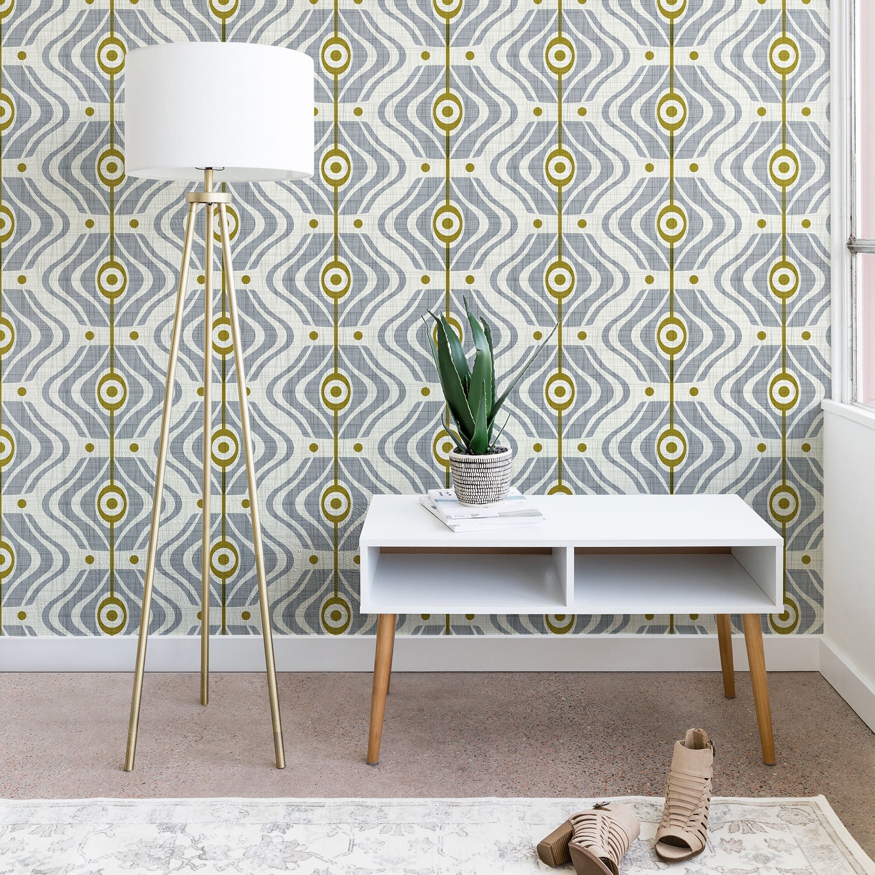 Heather Dutton Bungalow Grey Wallpaper