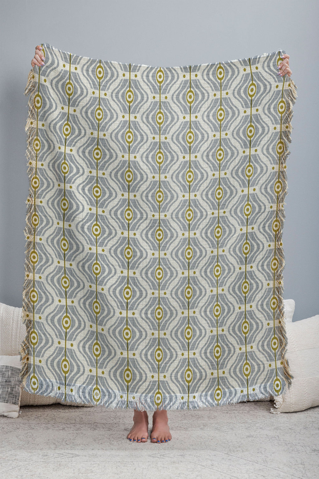 Heather Dutton Bungalow Grey Throw Blanket