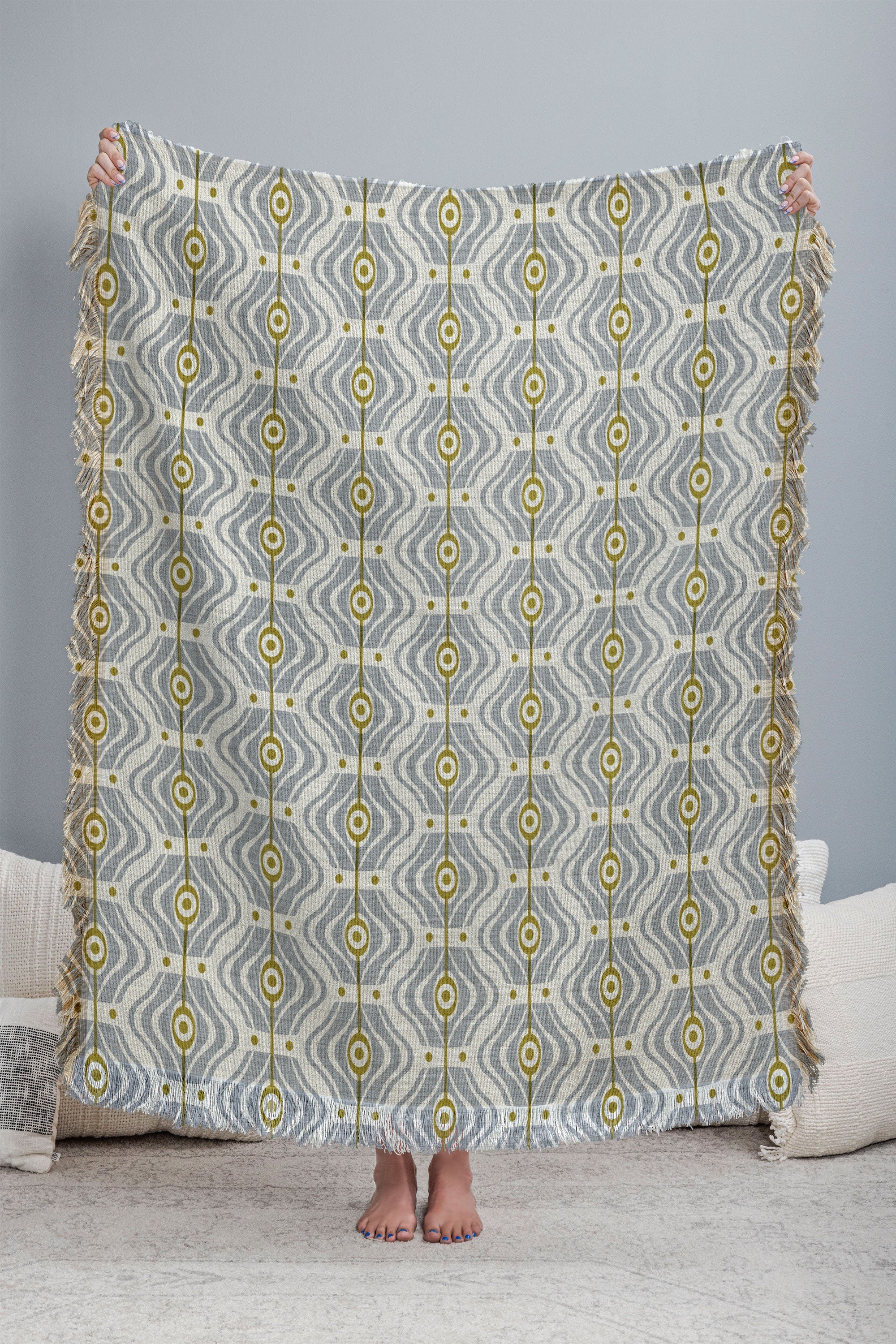 Heather Dutton Bungalow Grey Throw Blanket