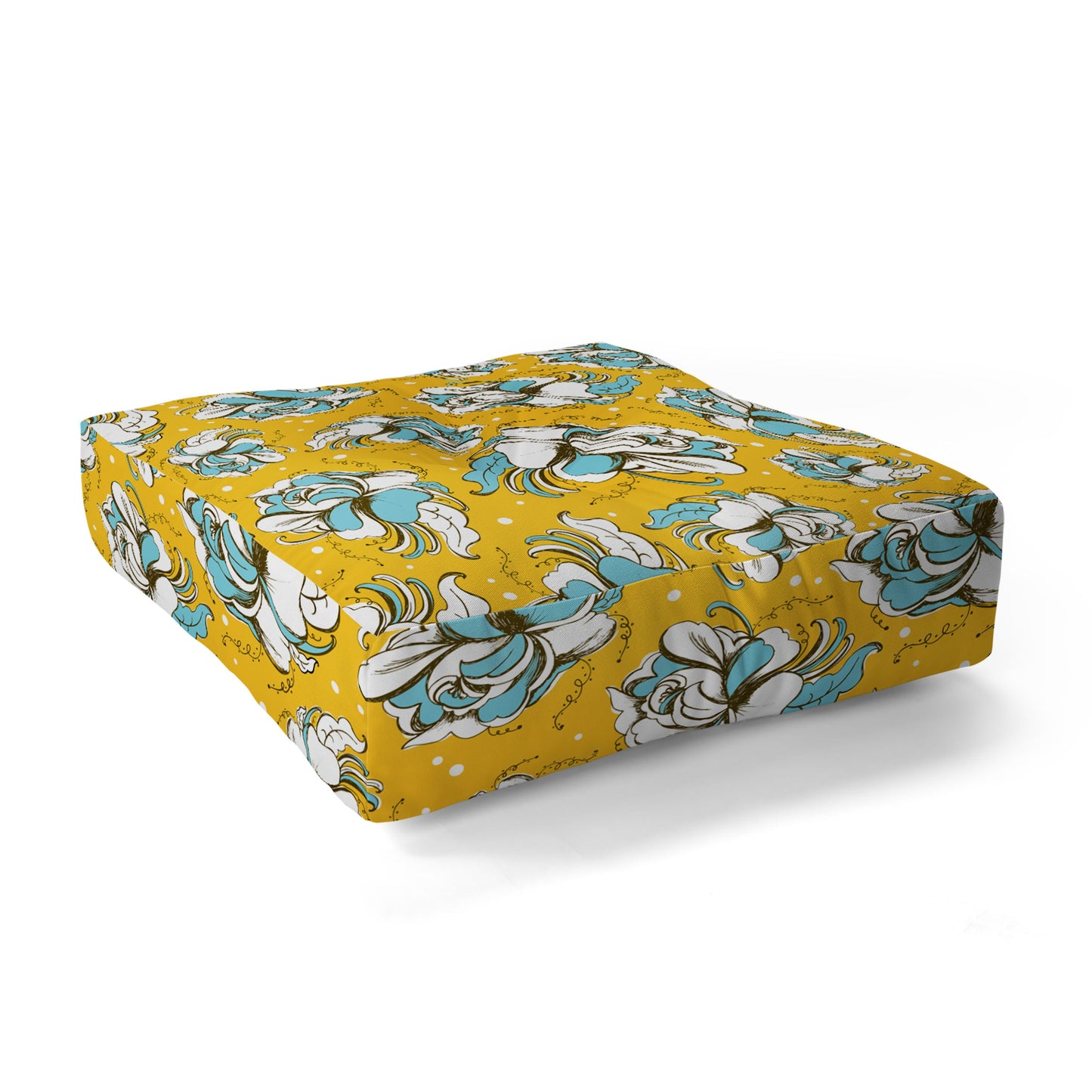 Heather Dutton Felicity Golden Floor Pillow Square