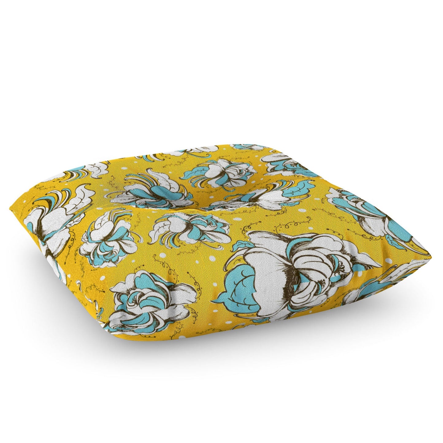 Heather Dutton Felicity Golden Floor Pillow Square