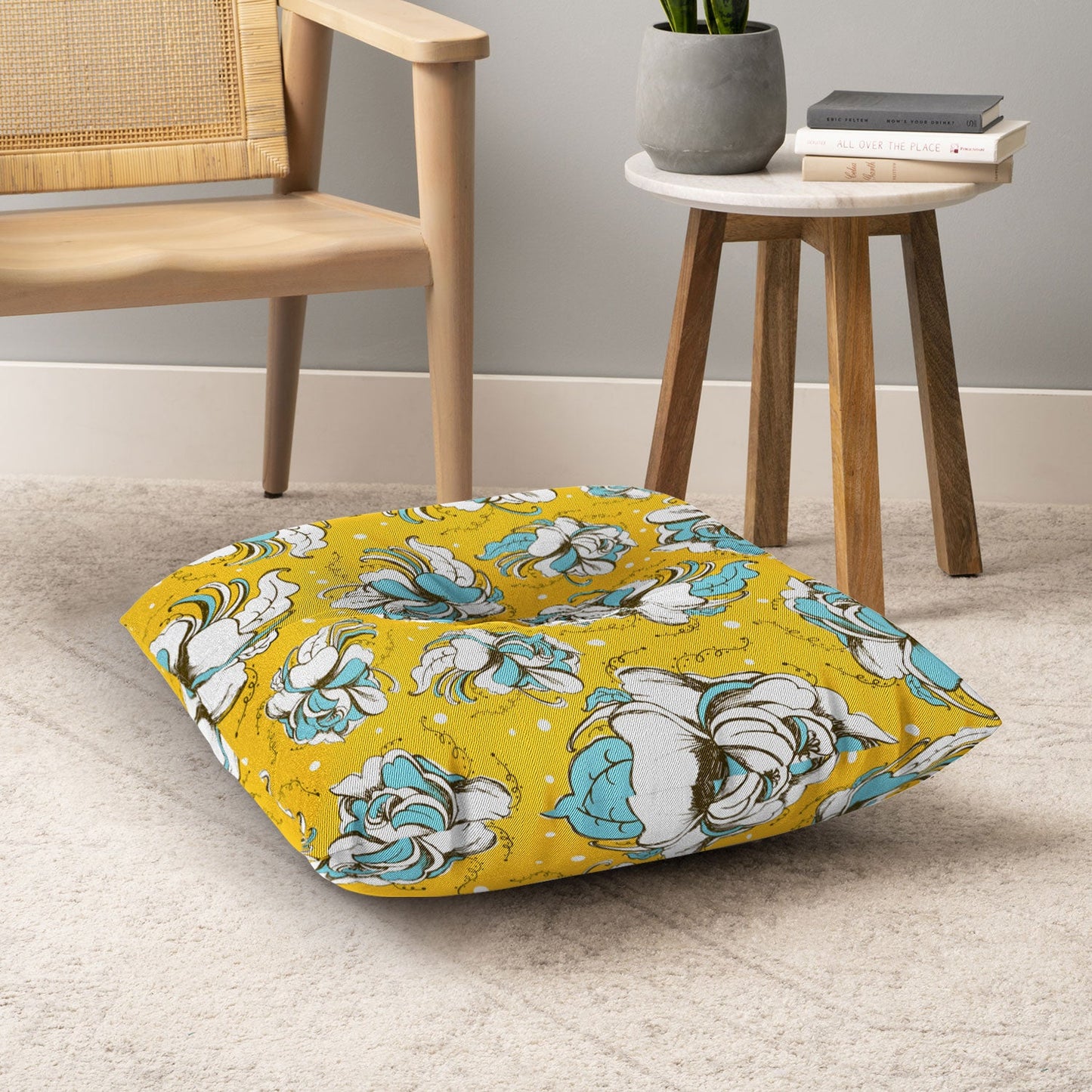 Heather Dutton Felicity Golden Floor Pillow Square