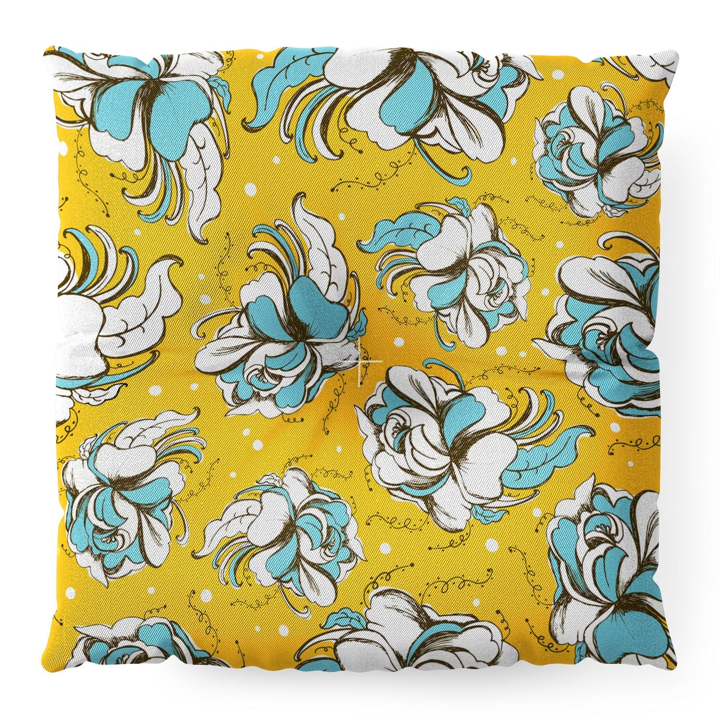 Heather Dutton Felicity Golden Floor Pillow Square