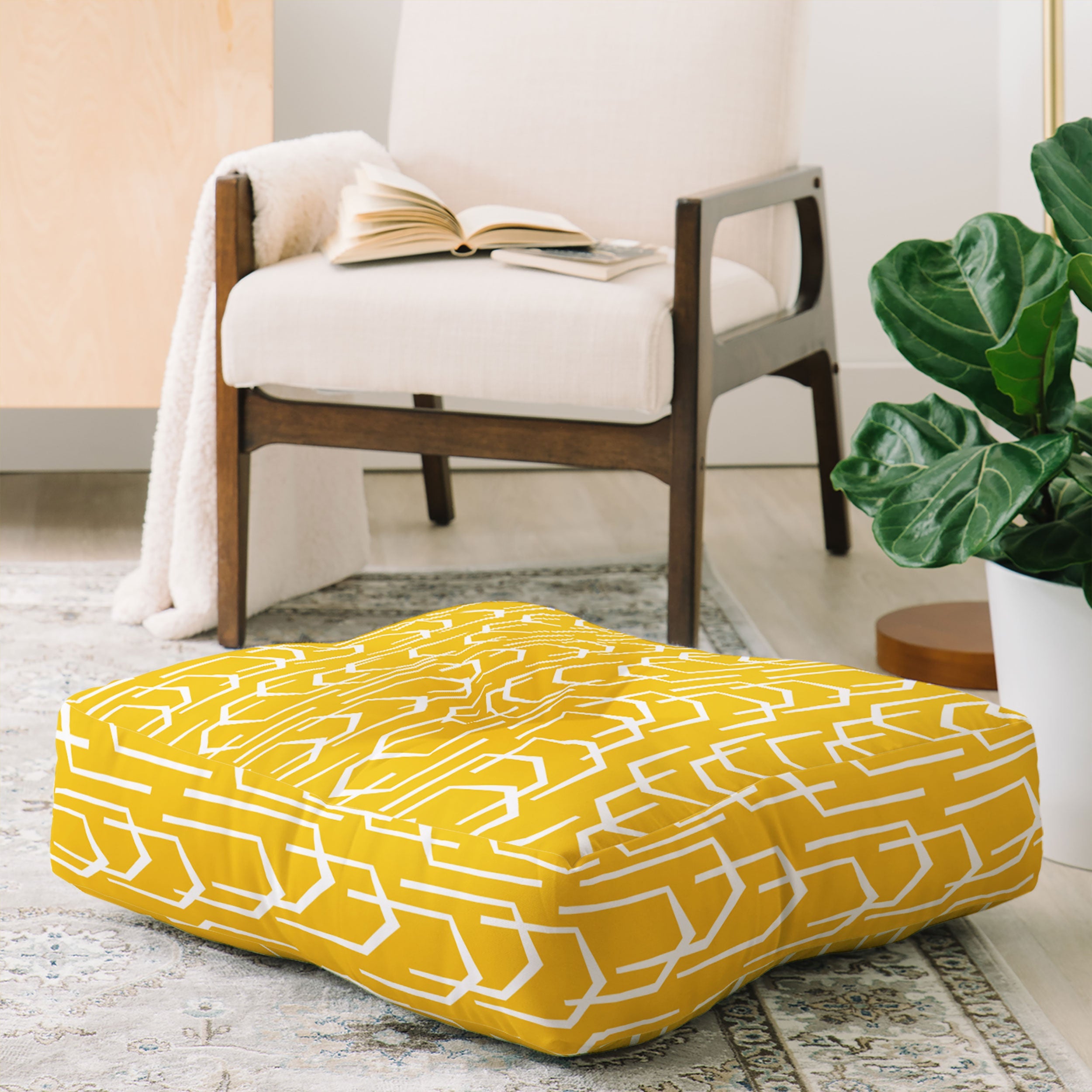 Heather Dutton Going Places Sunkissed Floor Pillow Square
