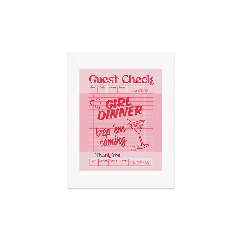 Heather Dutton Guest Check Keep Em Coming Art Print