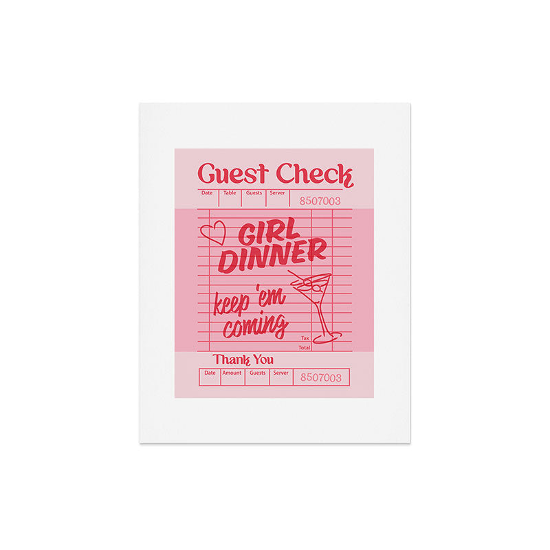 Heather Dutton Guest Check Keep Em Coming Art Print