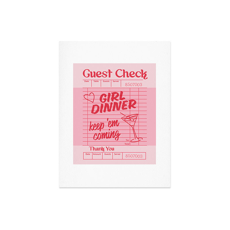 Heather Dutton Guest Check Keep Em Coming Art Print