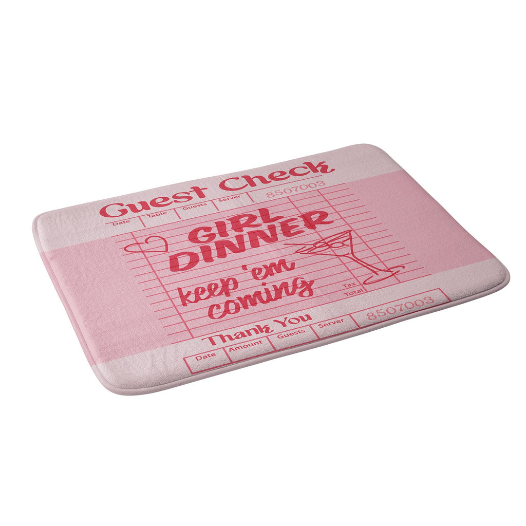 Heather Dutton Guest Check Keep Em Coming Memory Foam Bath Mat