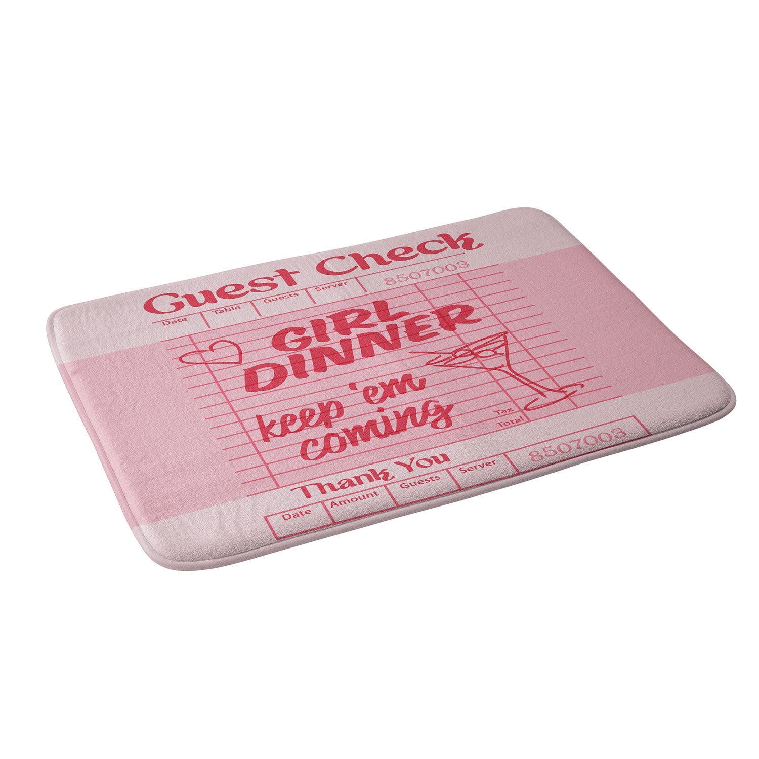 Heather Dutton Guest Check Keep Em Coming Memory Foam Bath Mat