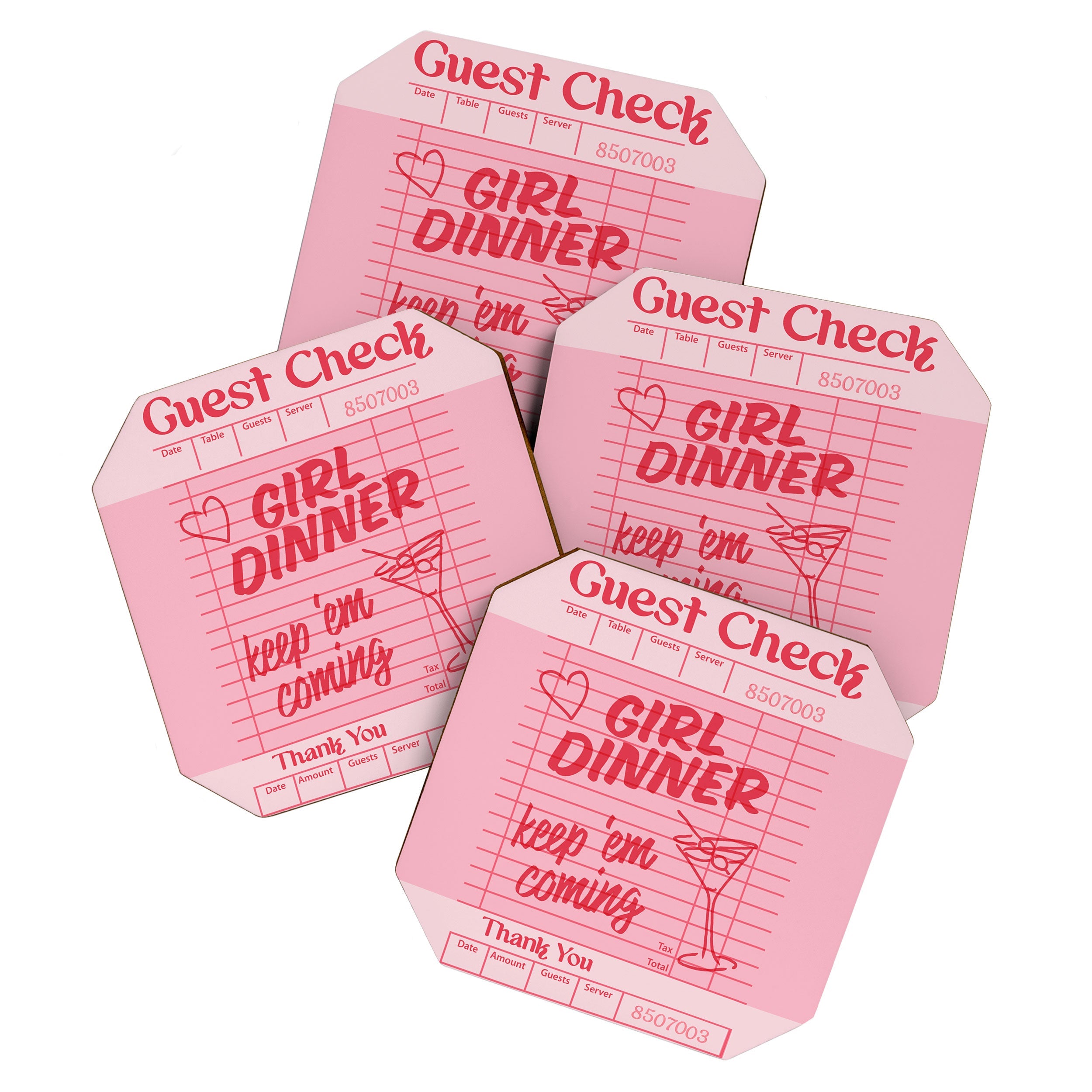 Heather Dutton Guest Check Keep Em Coming Coaster Set