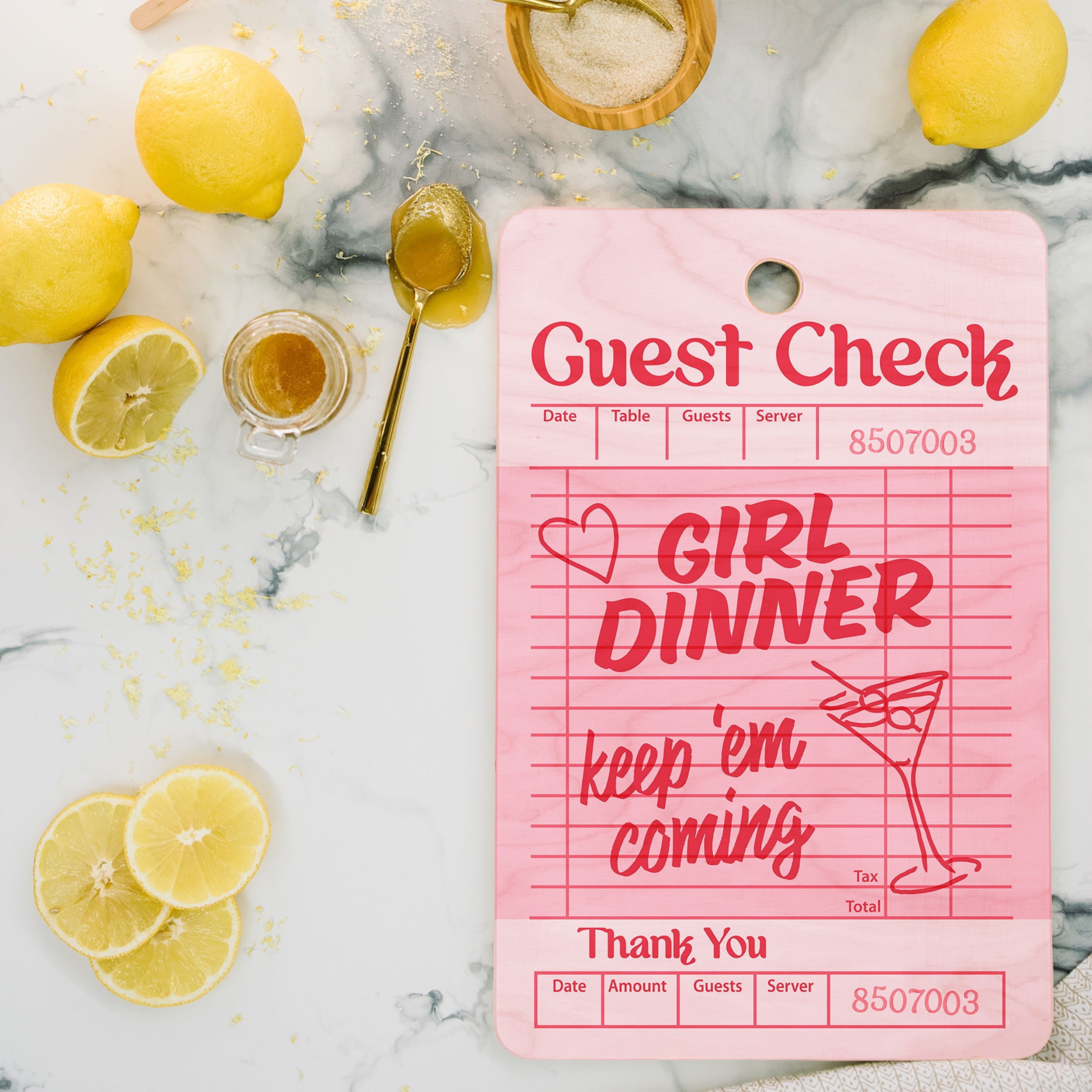 Heather Dutton Guest Check Keep Em Coming Cutting Board Rectangle