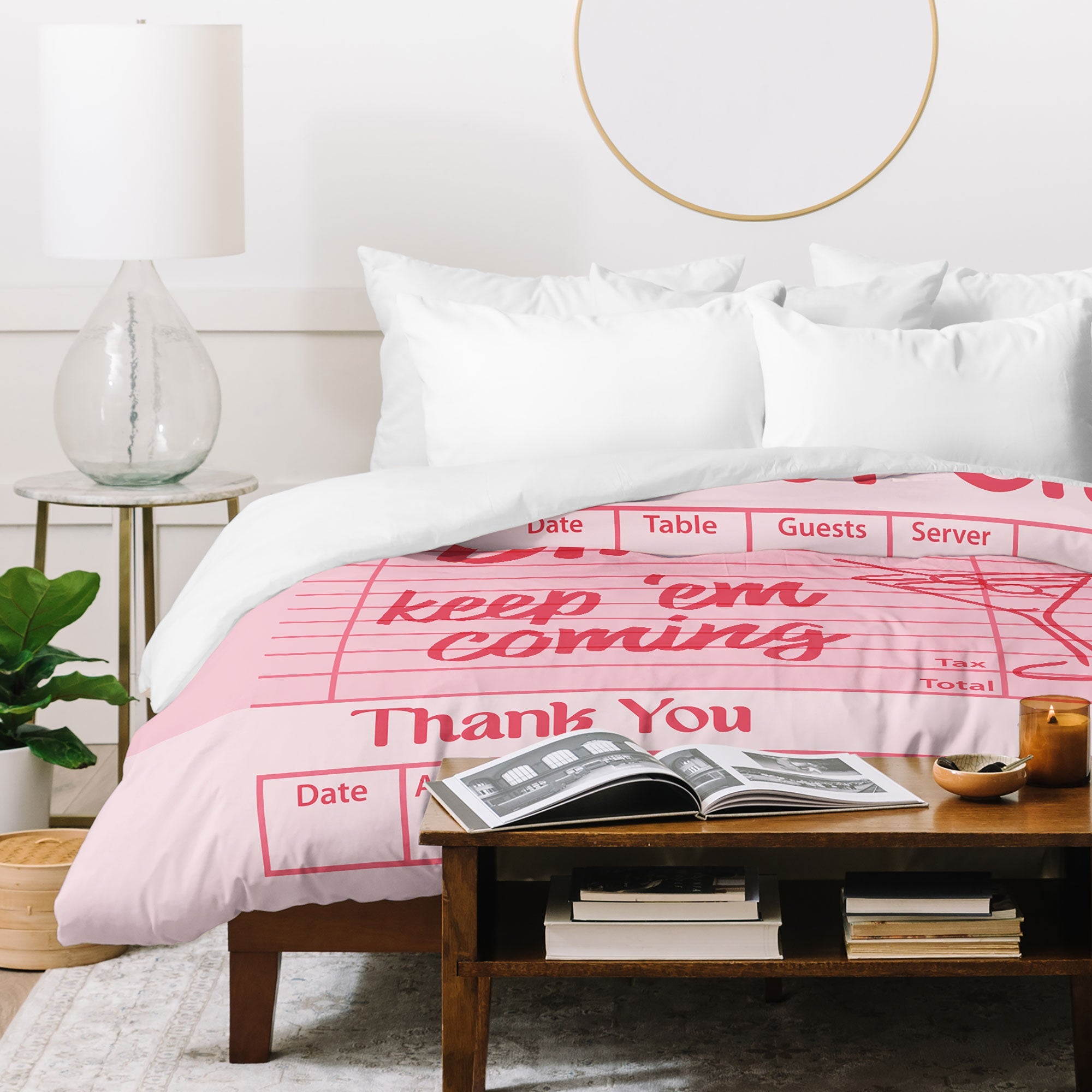 Heather Dutton Guest Check Keep Em Coming Duvet Cover