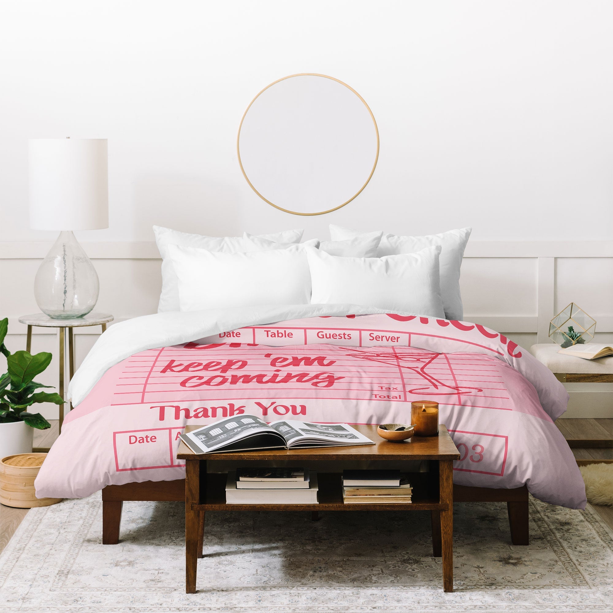Heather Dutton Guest Check Keep Em Coming Duvet Cover