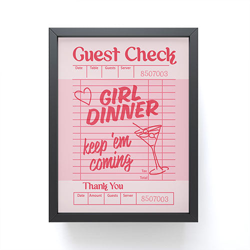 Heather Dutton Guest Check Keep Em Coming Framed Mini Art Print