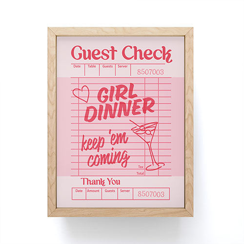 Heather Dutton Guest Check Keep Em Coming Framed Mini Art Print