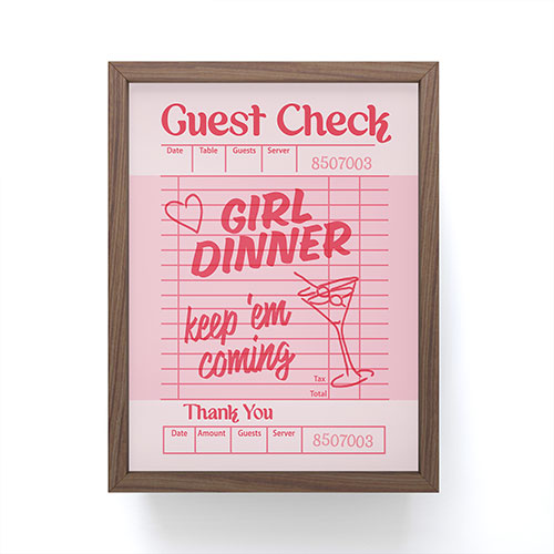 Heather Dutton Guest Check Keep Em Coming Framed Mini Art Print