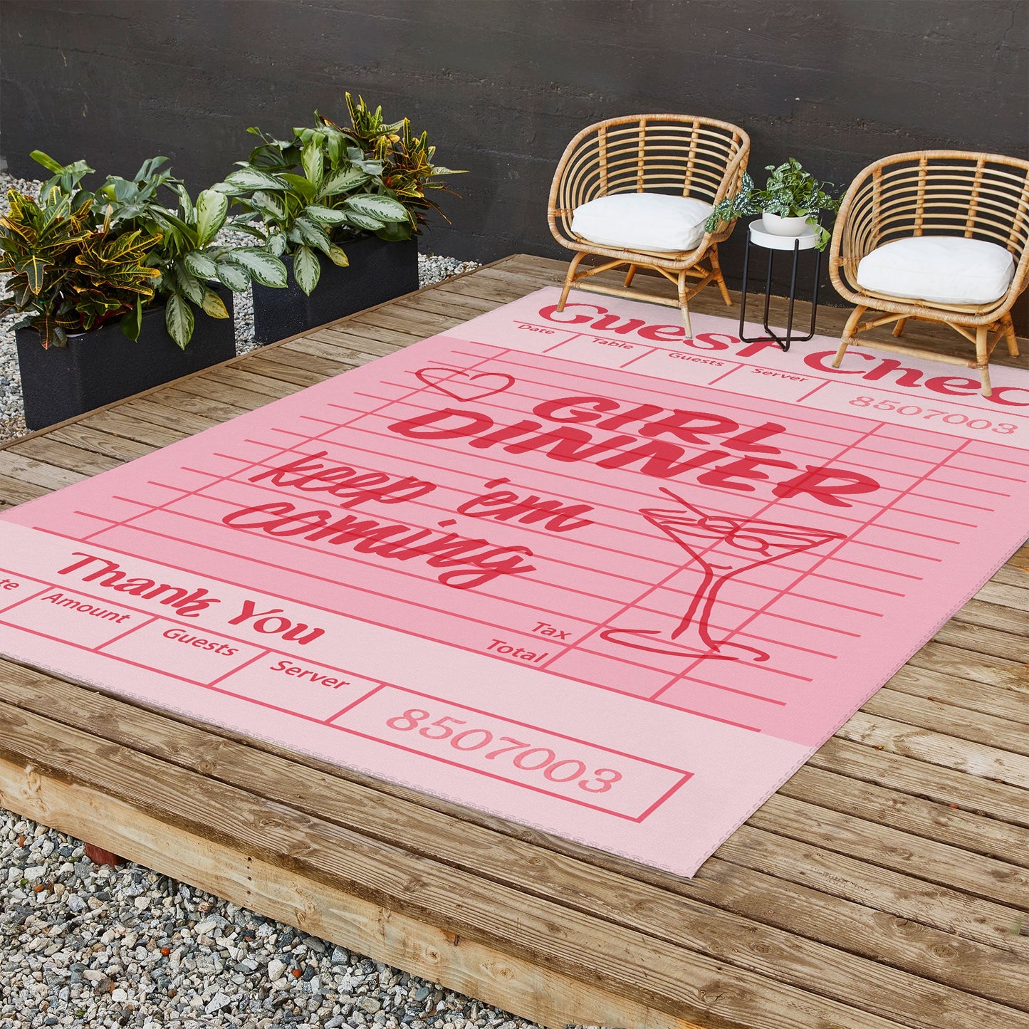 Heather Dutton Guest Check Keep Em Coming Outdoor Rug