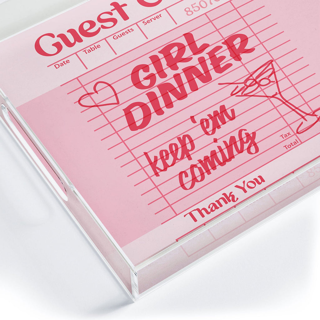 Heather Dutton Guest Check Keep Em Coming Acrylic Tray