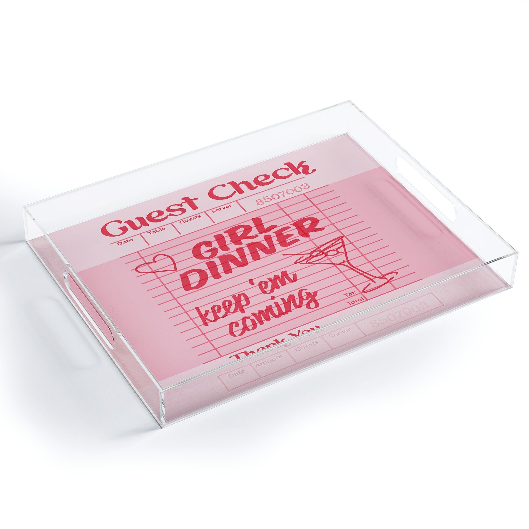 Heather Dutton Guest Check Keep Em Coming Acrylic Tray