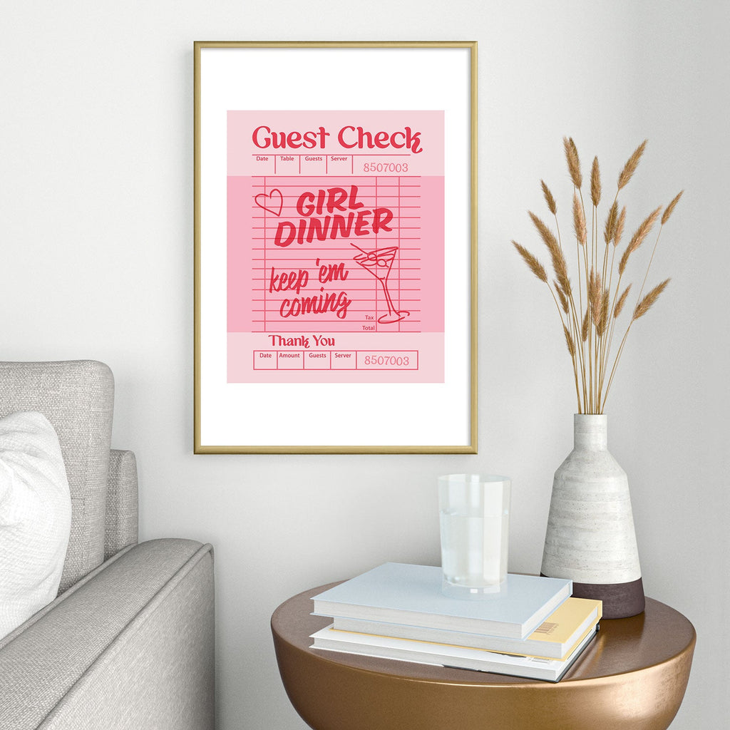 Heather Dutton Guest Check Keep Em Coming Metal Framed Art Print