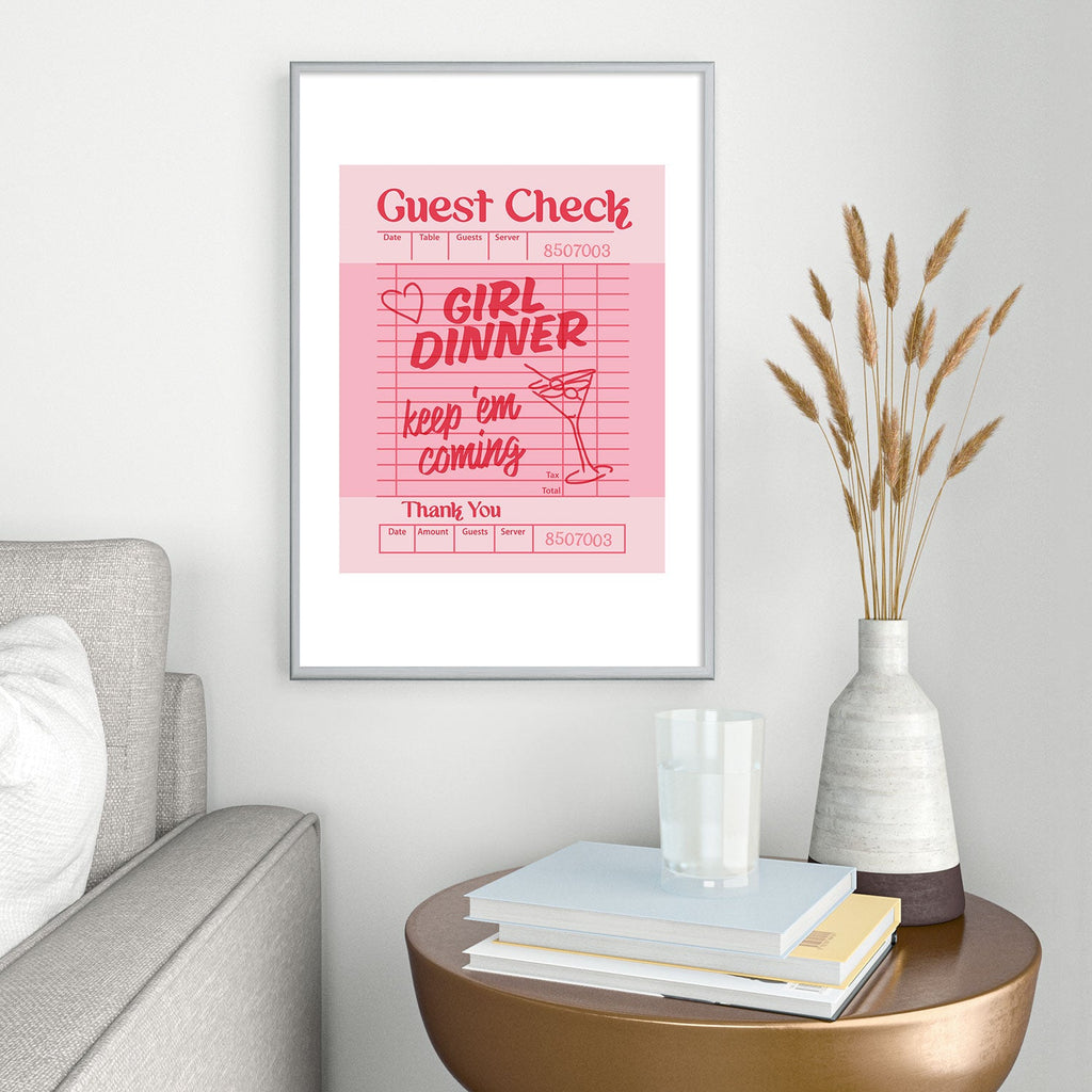 Heather Dutton Guest Check Keep Em Coming Metal Framed Art Print