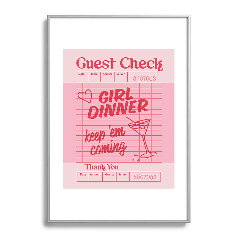 Heather Dutton Guest Check Keep Em Coming Metal Framed Art Print