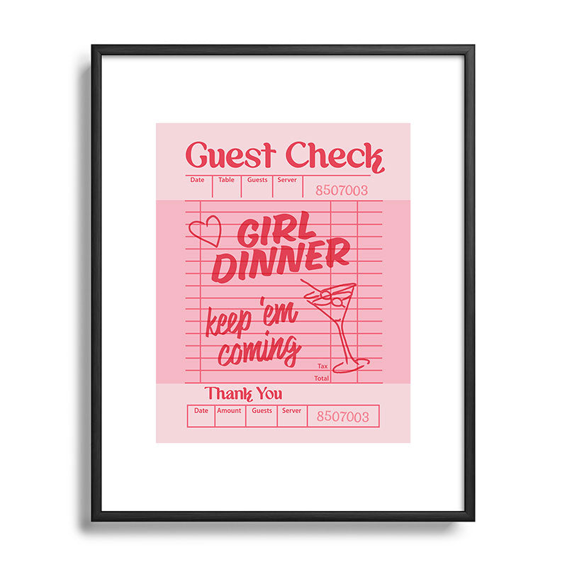 Heather Dutton Guest Check Keep Em Coming Metal Framed Art Print